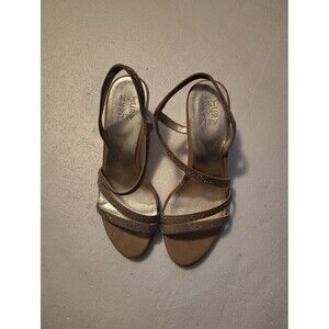 Naturalizer Vanessa Microsuede Strappy Rhinestone  Block Heel Dress Sandals